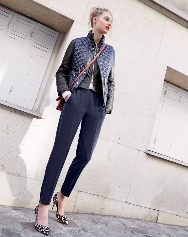 J.Crew Shiny quilted field puffer vest