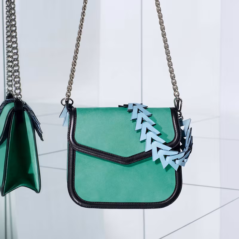 LOEWE V Suede Shoulder Bag