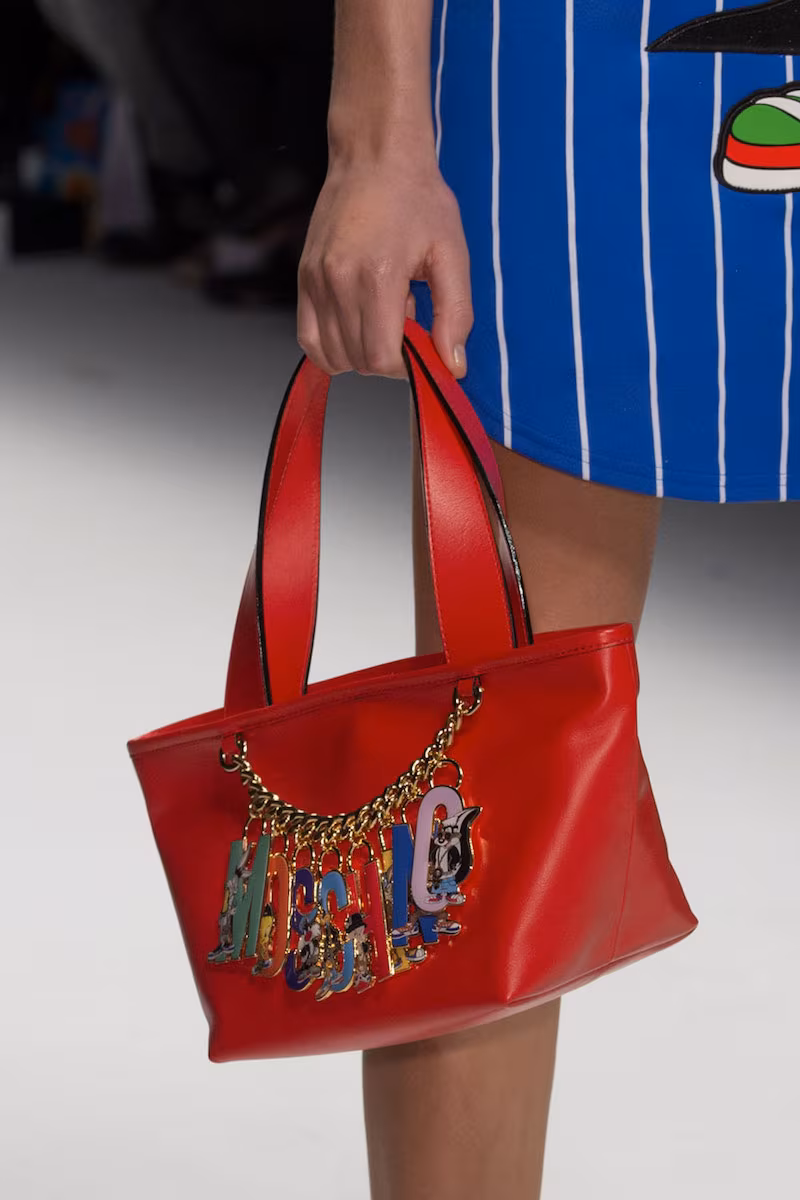 Moschino Looney Tunes Leather Charm Tote