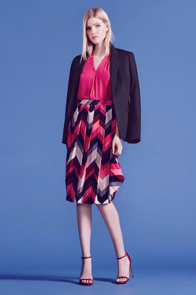 Vince Camuto Stretch Cotton One-Button Blazer