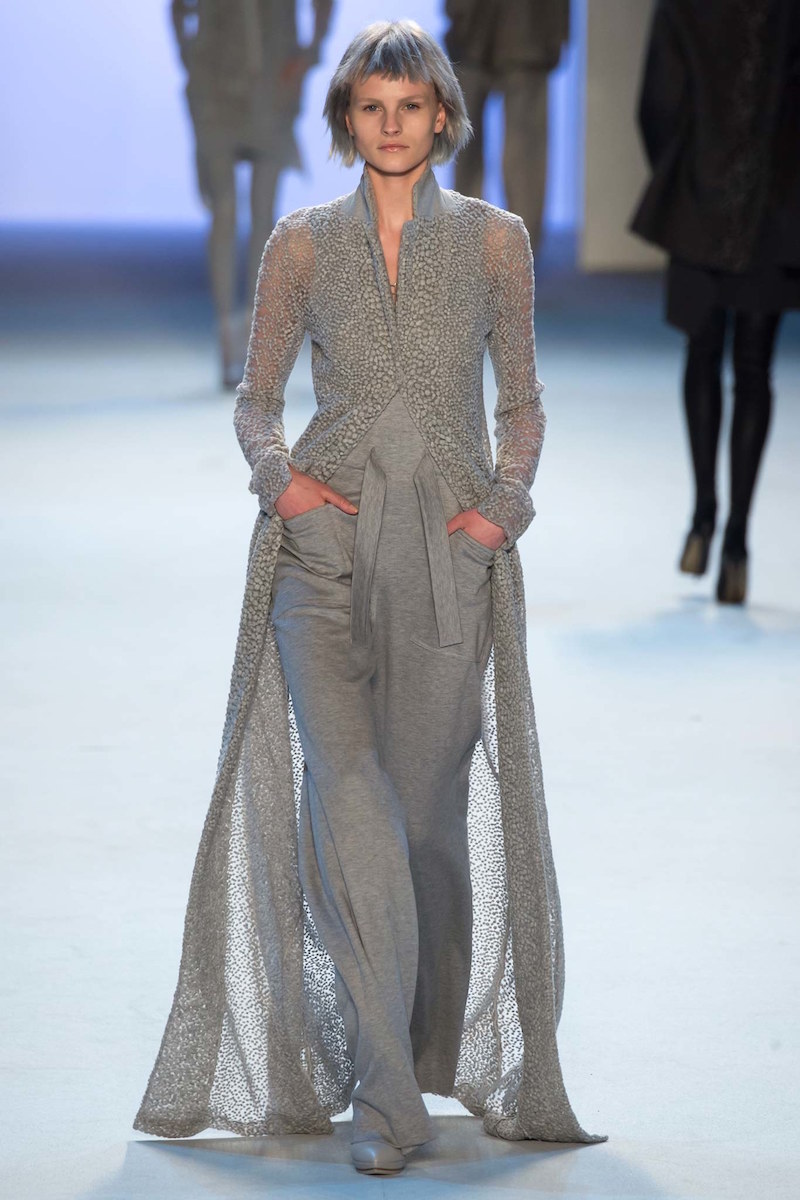 Akris Embroidered Tulle Long Coat