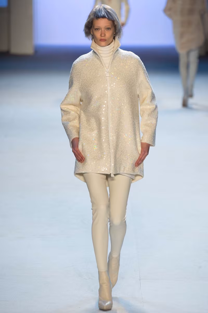 Akris Sequined Mixed-Wool Stand-Collar Parka