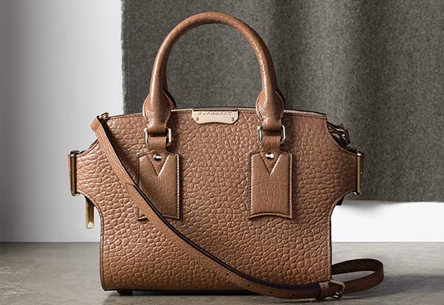 Burberry Signature Grain Medium Gainsborough Satchel