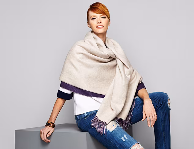 Cashmere Essentials Wraps & More at MYHABIT