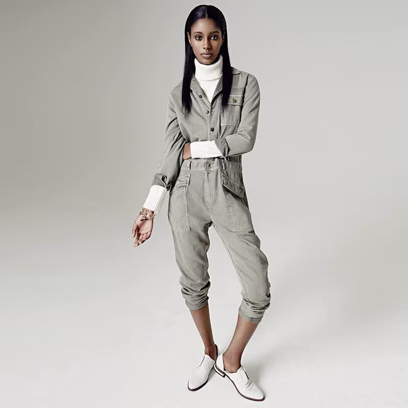 Current/Elliott The Rosie Stretch-Cotton Jumpsuit