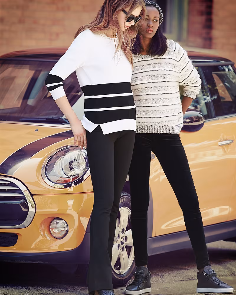 J Brand Jeans Aliso Long-Sleeve Triple-Stripe Sweater
