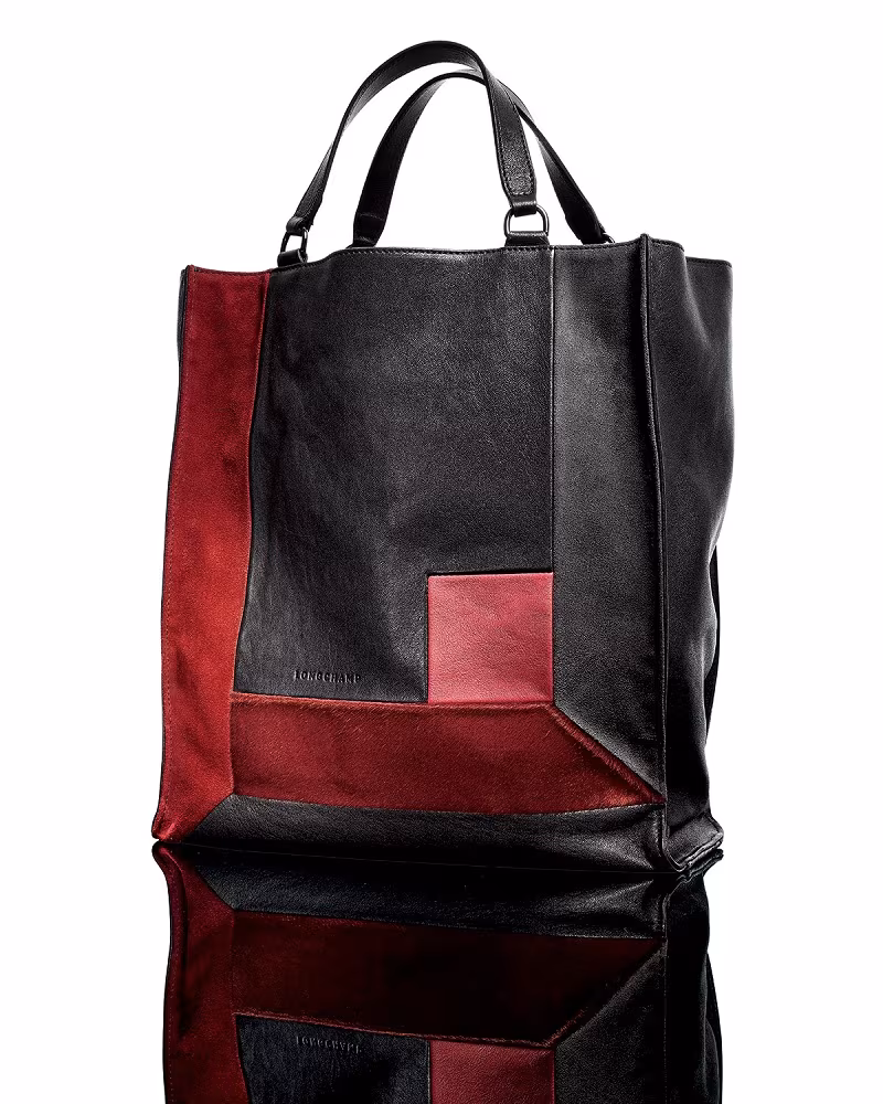 Longchamp Art Walk Mixed Media Tote Bag