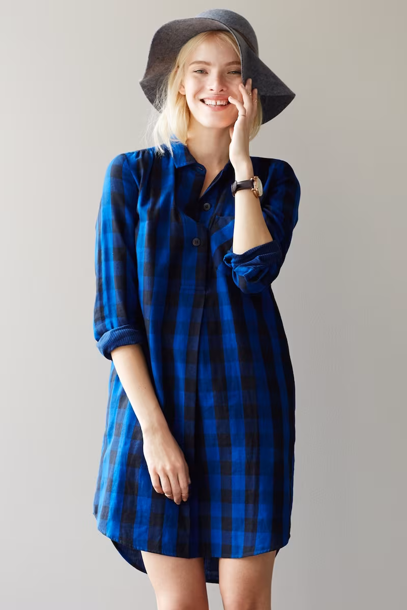 Madewell Jane Buffalo Check Shirtdress