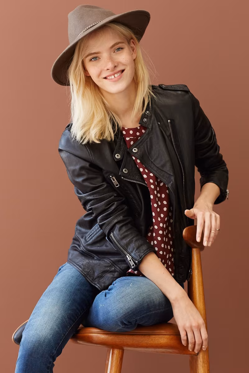 Madewell Trapeze Leather Moto Jacket