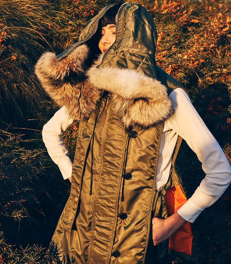 3.1 Phillip Lim Khaki Sleeveless Hooded Vest-