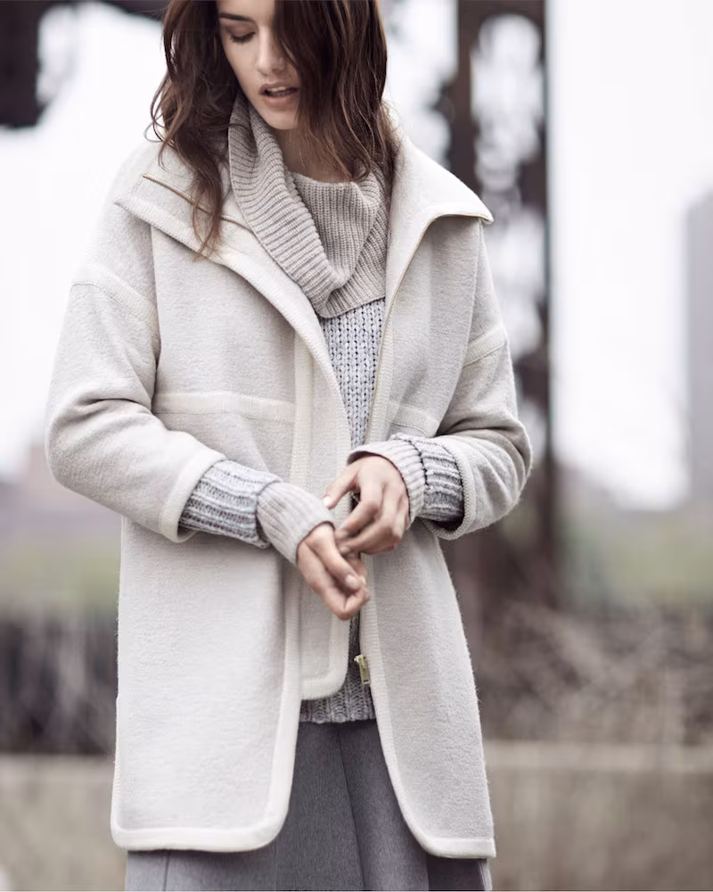 Ann Taylor Boiled Wool Cape