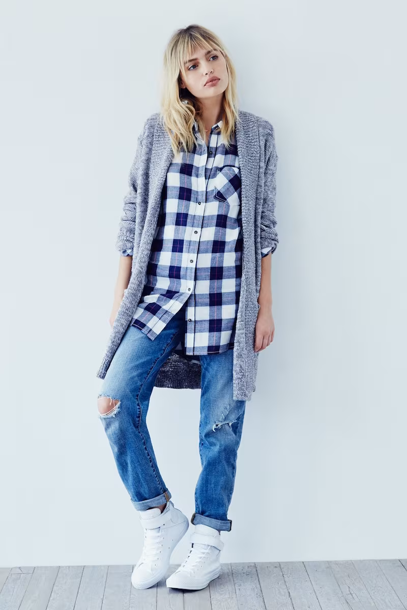 BP. Open Front Slub Cardigan