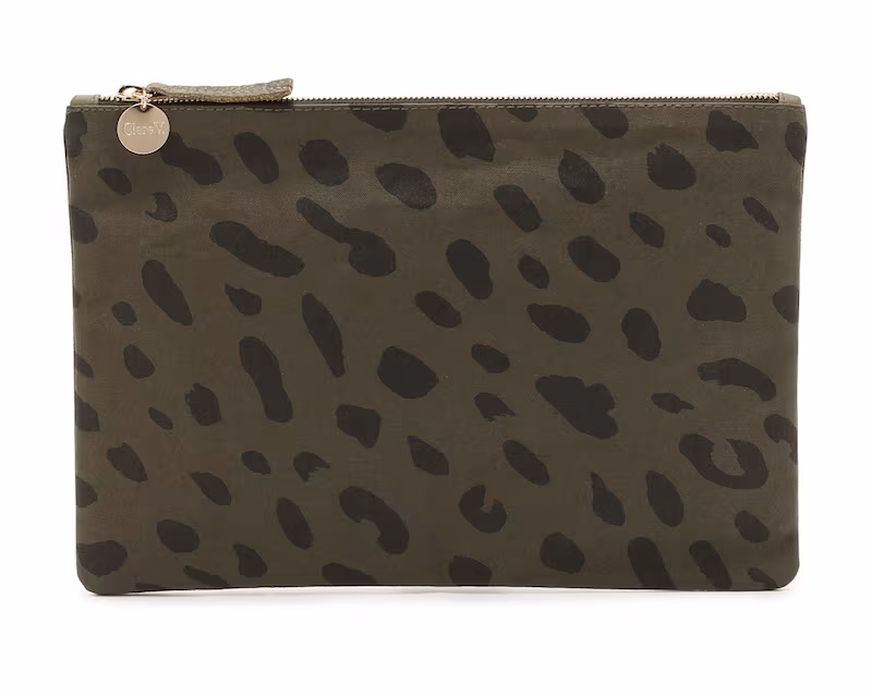 Clare V. Jaguar Print Flat Clutch_1