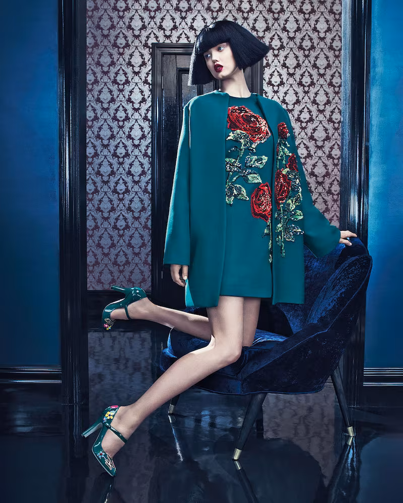 Dolce & Gabbana Sequin-Embroidered Rose Jacket