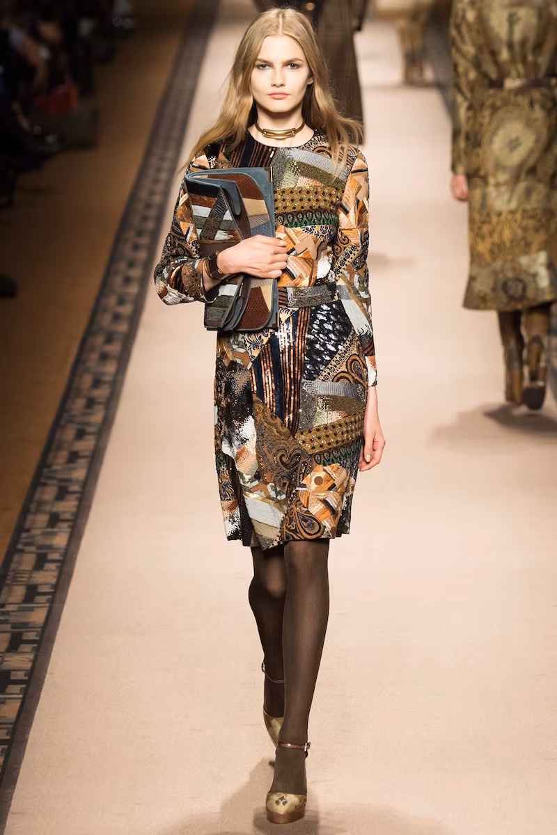 Etro Mosaic Beaded A-Line Dress