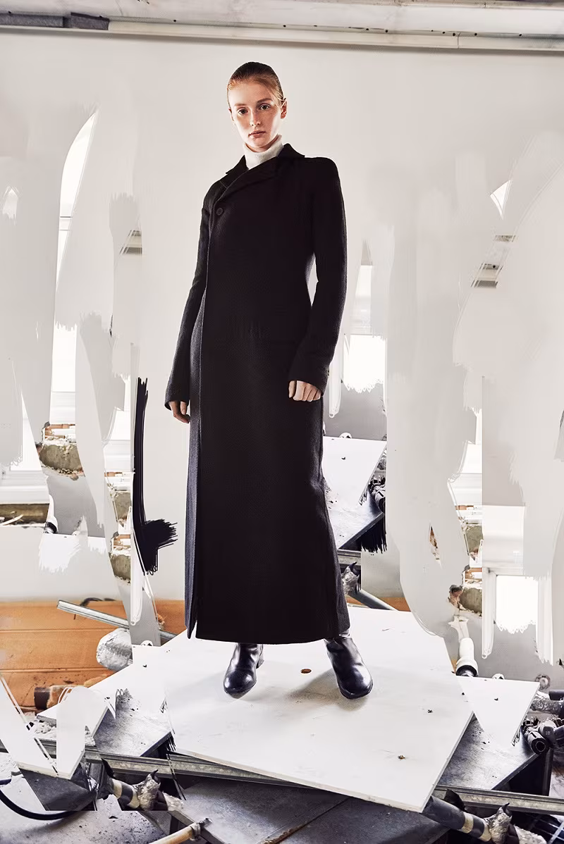 Haider Ackermann Black Wool Cut-Out Coat