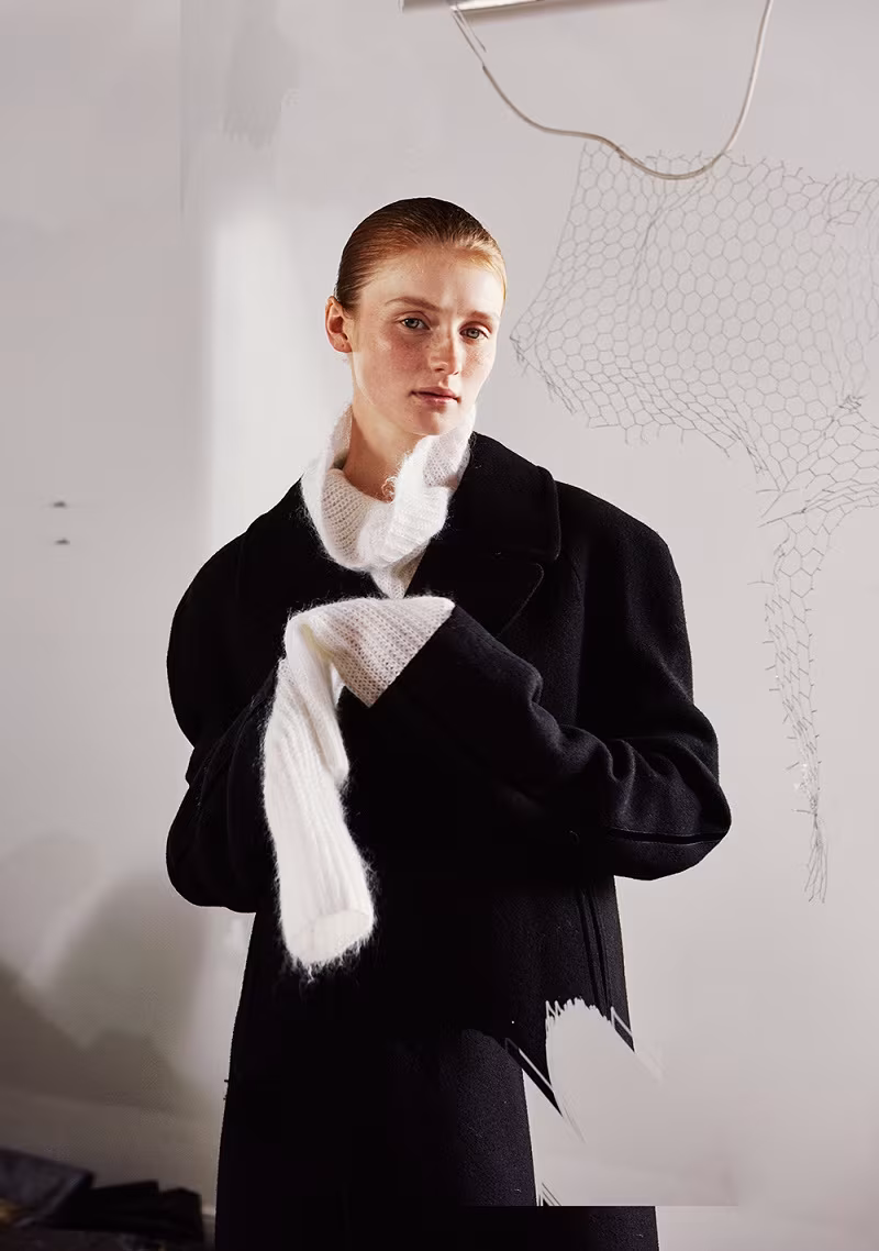 Haider Ackermann Ivory Boatneck Sweater