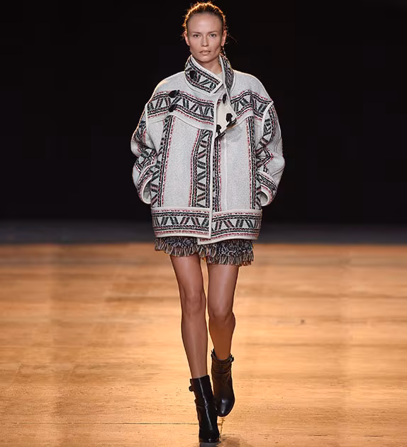 Isabel Marant Dillon tribal-woven wool-blend coat