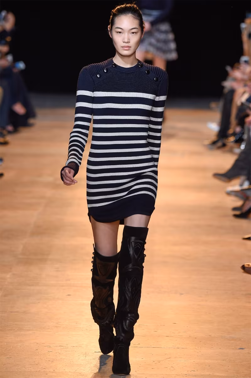 Isabel Marant Haeza striped knit mini dress