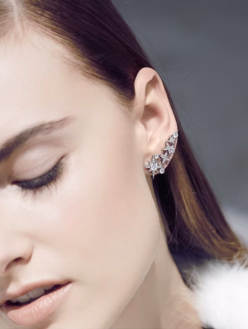 Nadri Starry Night Linear Stud Earrings