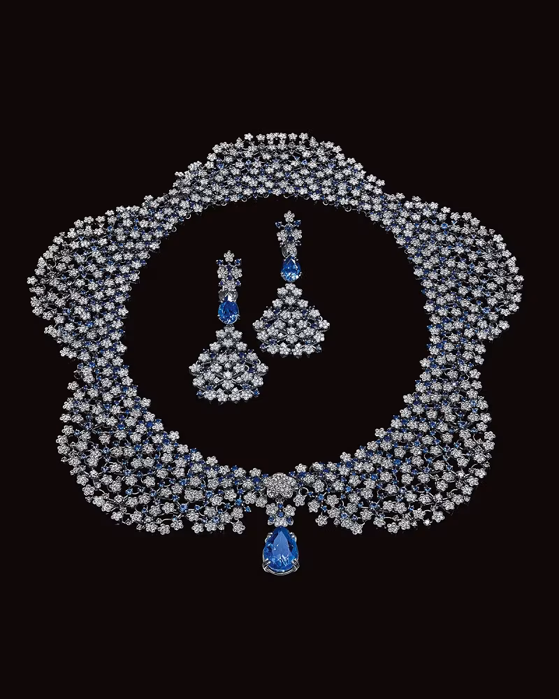Pasquale Bruni Fiore in Fiore Diamond, Sapphire & Tanzanite Necklace & Earrings