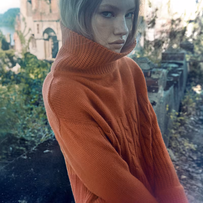 Prabal Gurung Color Block Turtleneck Sweater