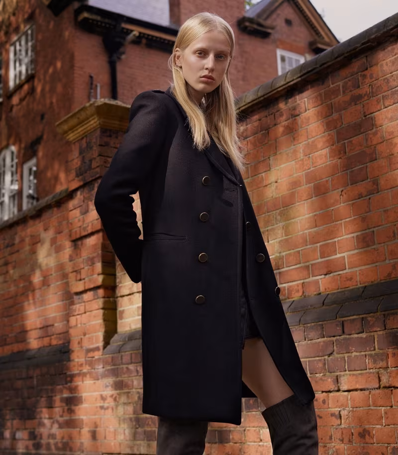 Saint Laurent Double-breasted notch-lapel coat