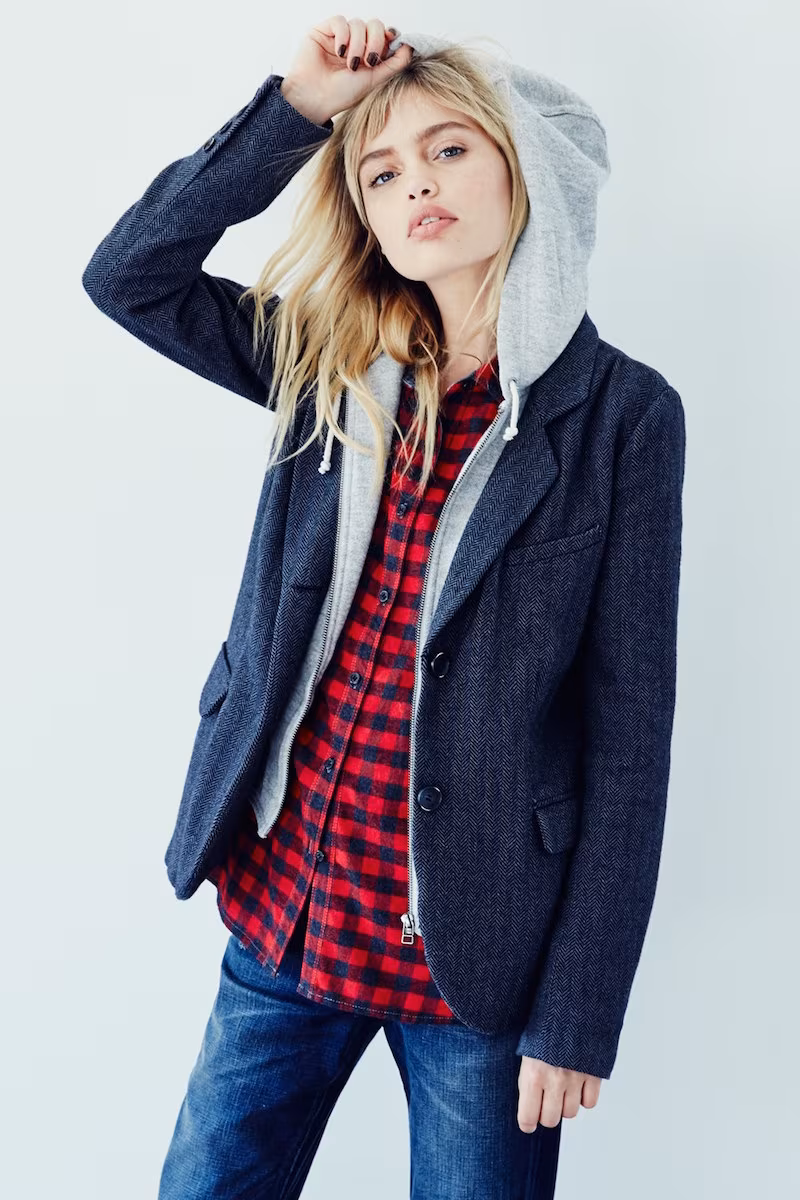 Treasure&Bond Casual Hoodie Blazer