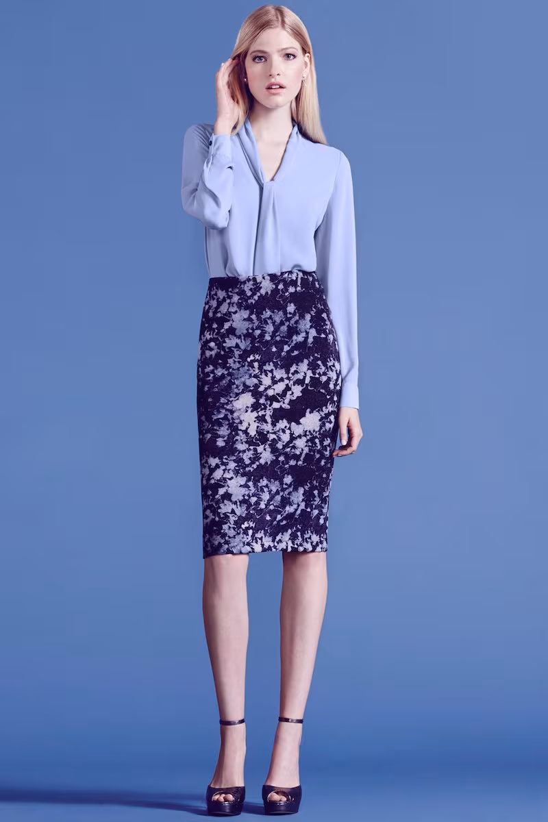 Vince Camuto Tie Neck High-Low Blouse