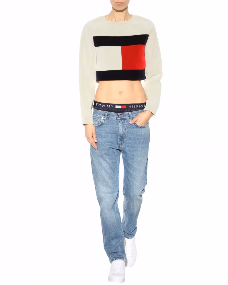 mytheresa.com x Tommy Hilfiger Flag Cropped Sweatshirt_1