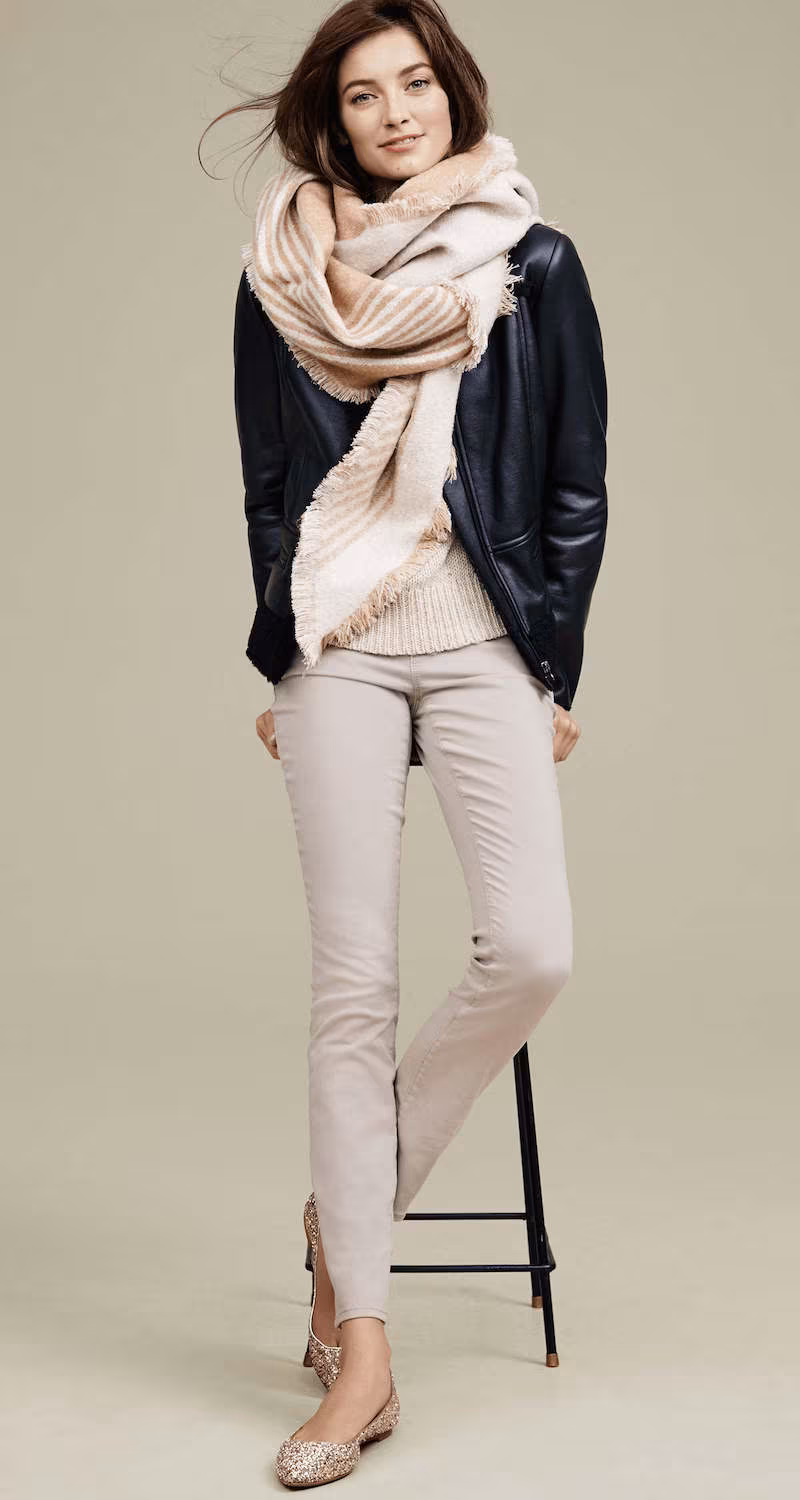 Ann Taylor Faux Leather Shearling Jacket