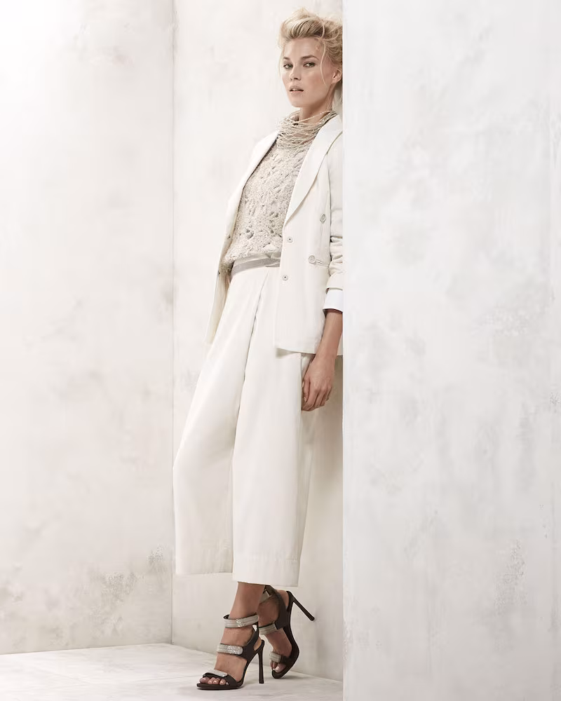 Brunello Cucinelli Long-Sleeve Double-Breasted Blazer