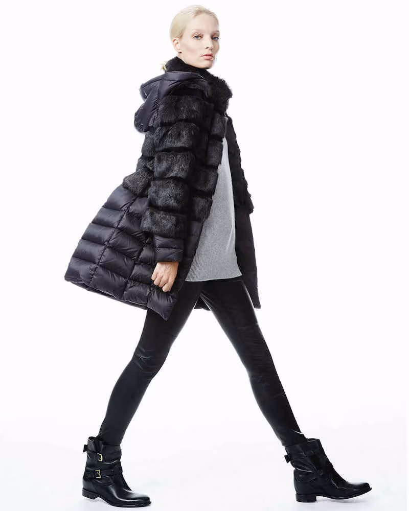 Dawn Levy Taryn 2-in-1 Fox Fur Puffer Coat