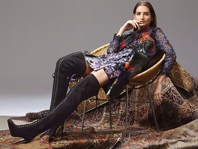 Derek Lam 10 Crosby Longsleeve Floral Ruffle Shirt