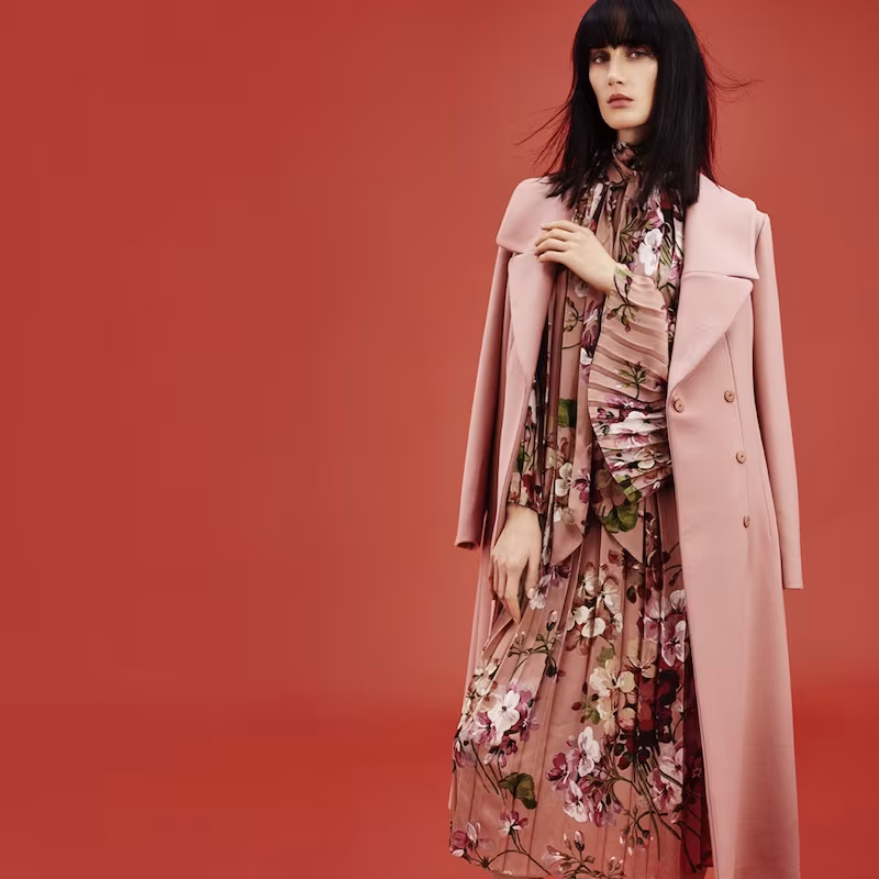 GUCCI Printed Silk Dress