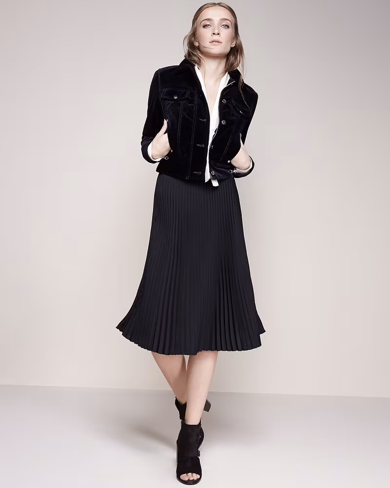 Rag & Bone Ziggy Velvet Zip-Front Jacket