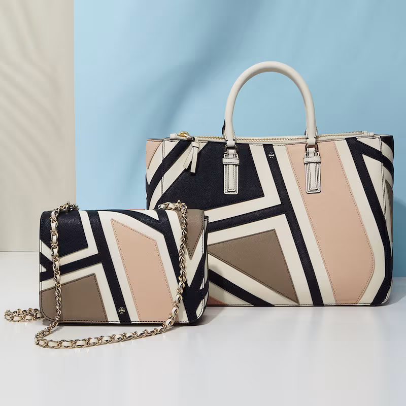 Tory Burch Robinson Fret Patchwork Bags