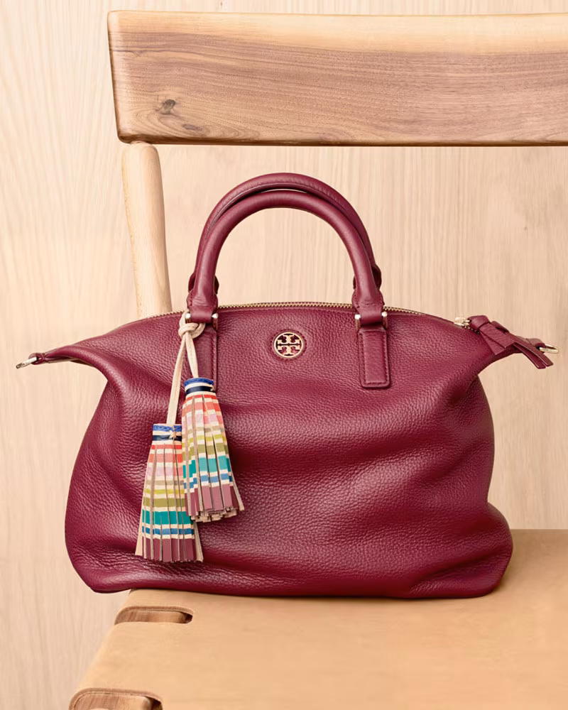 Tory Burch Small Multicolor Tassel Satchel