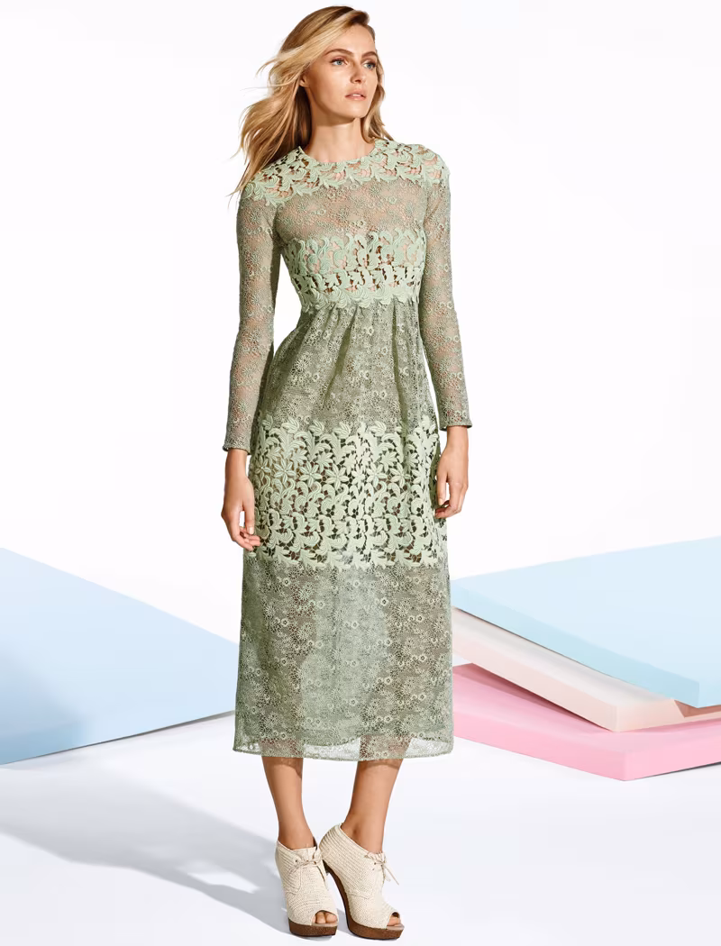 Burberry Prorsum Floral Macrame Lace Dress