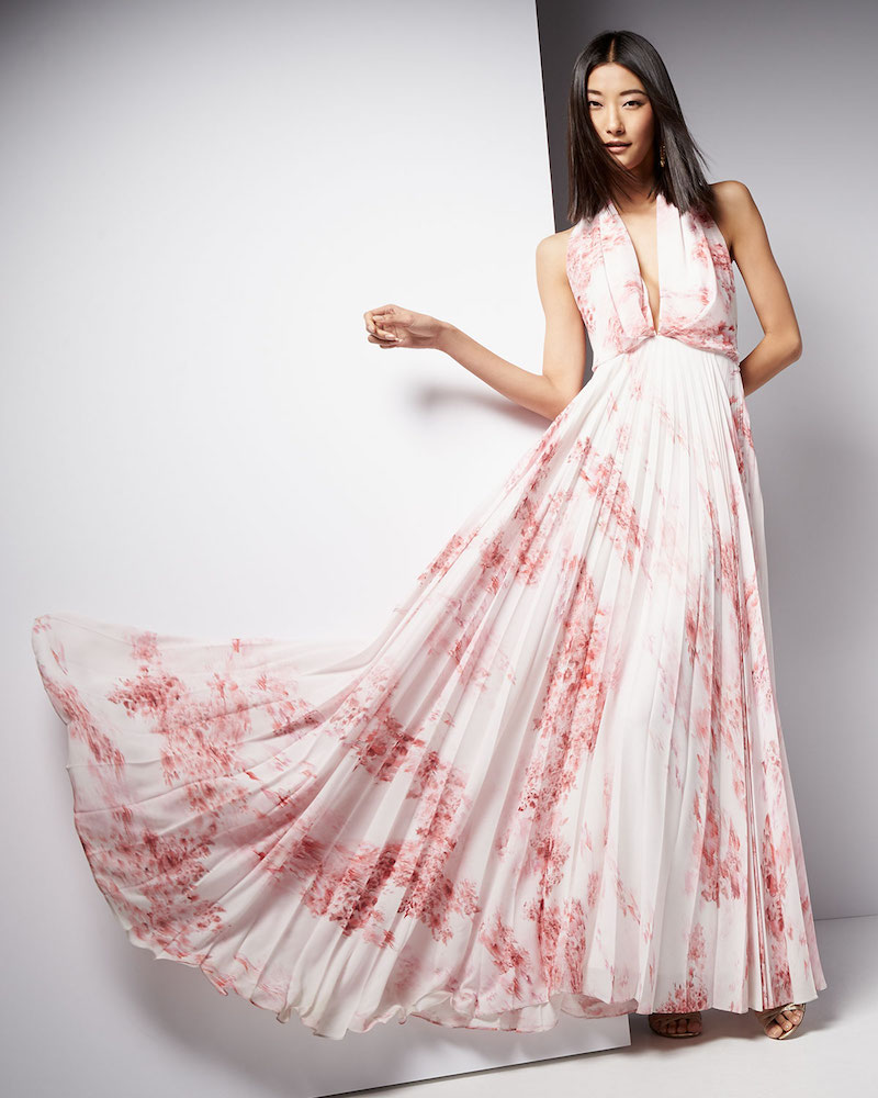 Camilla and Marc Sleeveless Halter Floral-Print Maxi Dress