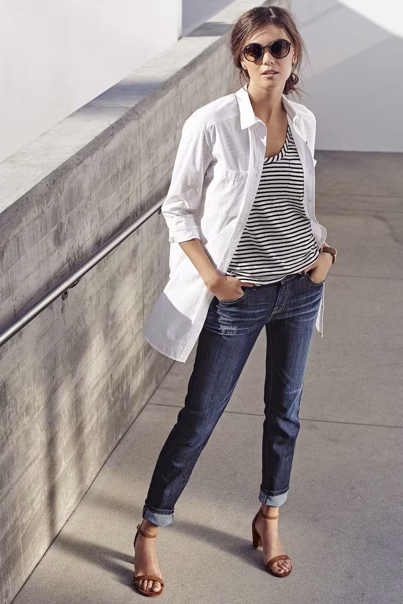 Caslon Cotton Tunic Shirt