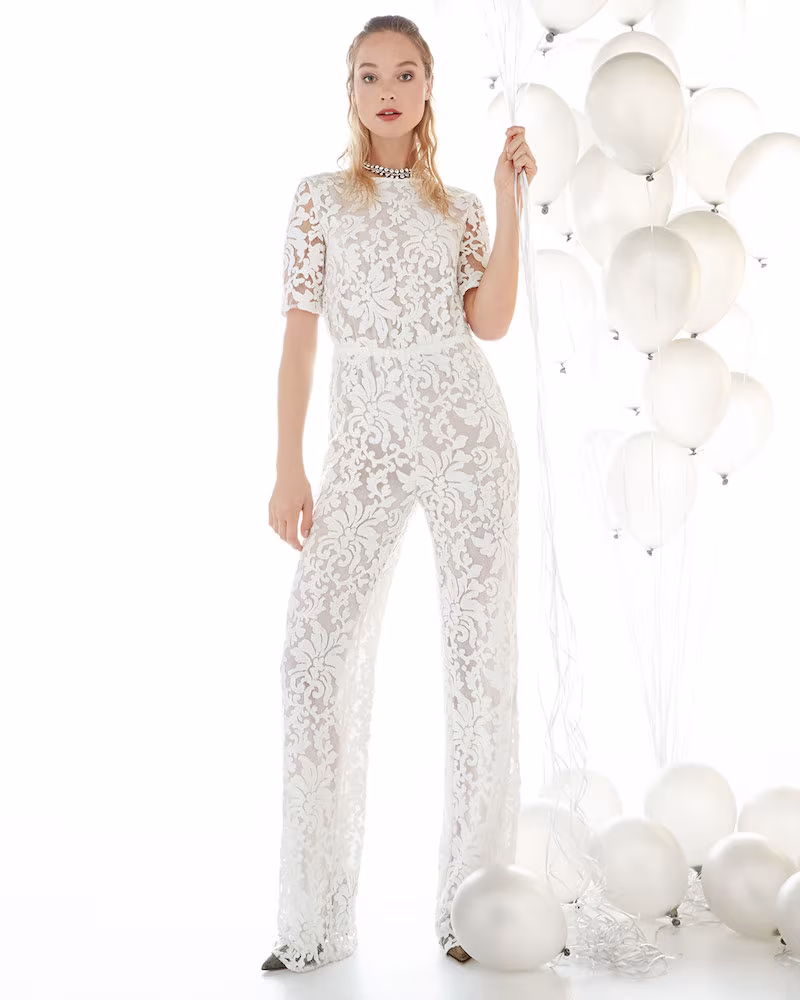 Diane von Furstenberg Kendra Floral-Lace Jumpsuit