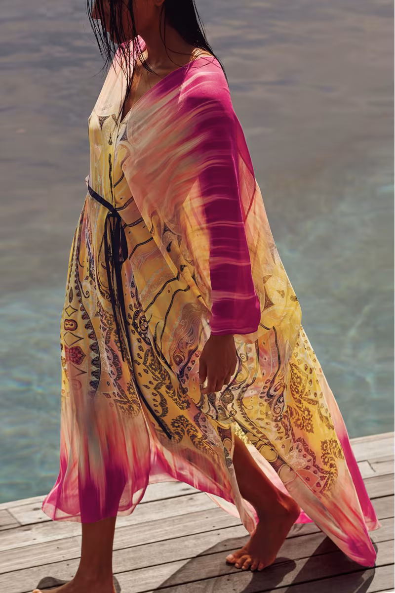 Etro Printed Silk Caftan