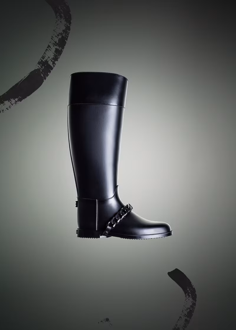 Givenchy Eva Rain PVC Boots with Chain Detail