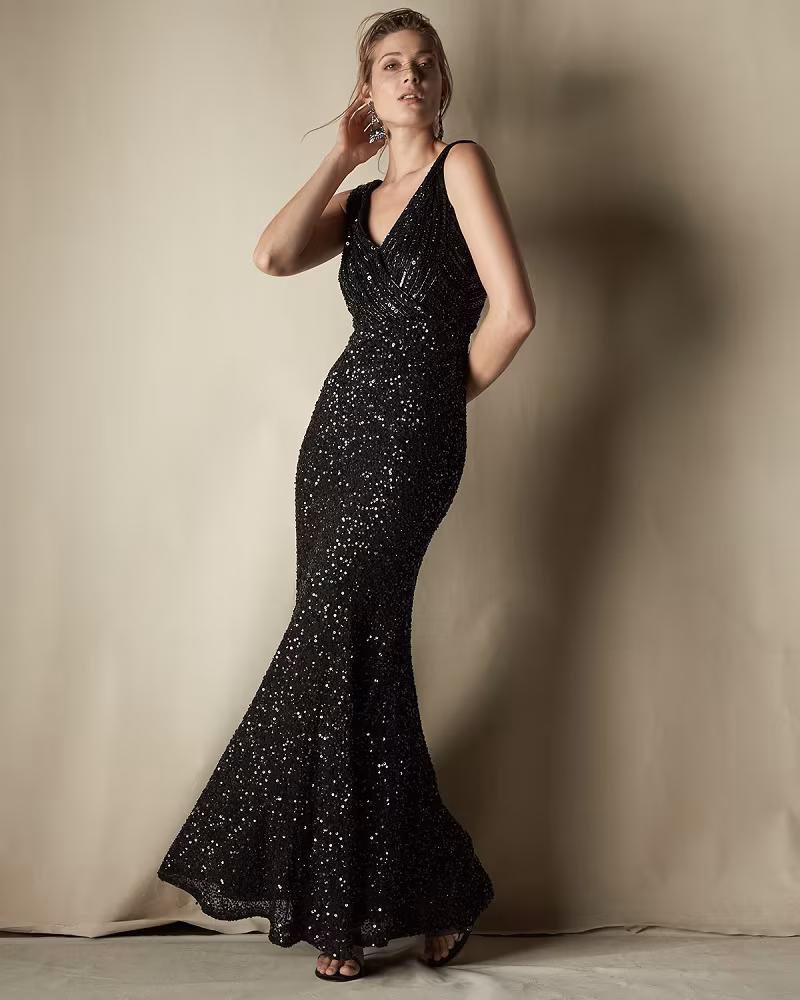 Rachel Gilbert Candence Sequined Gown