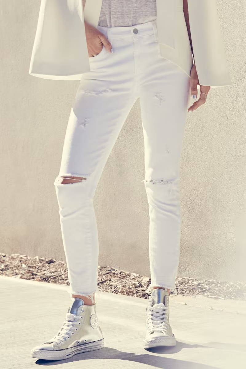 A Gold E Sophie Distressed Crop Skinny Jeans