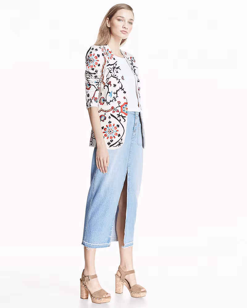 Alice + Olivia Juliet Floral Embroidered Jacket