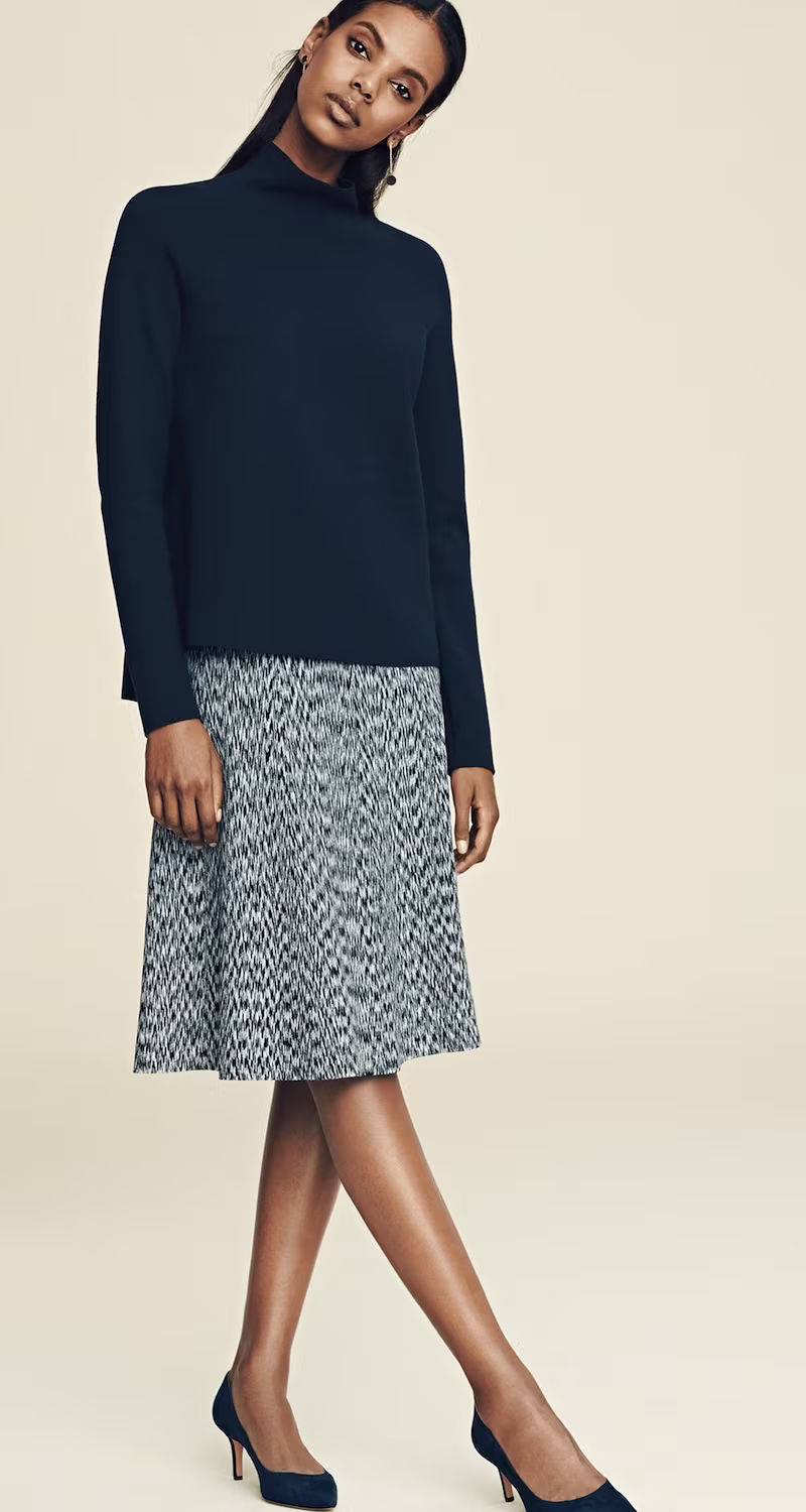 Ann Taylor Spacedye Flared Knit Skirt