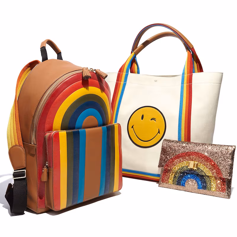 Anya Hindmarch Rainbow Calfskin Leather Backpack
