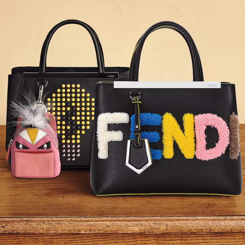 Fendi 2Jours Petite Fendi Shearling SatchelBag